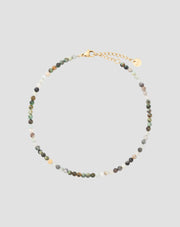 Knöchelarmband aus vergoldetem Edelstahl mit afrikanischem Türkis und Amazonit Mys_4