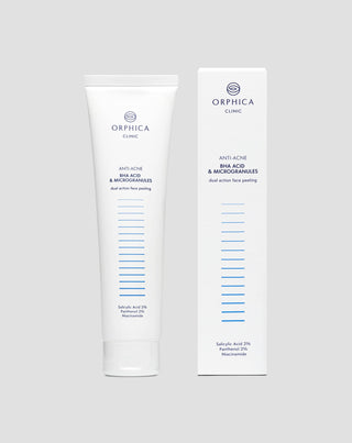 Gesichtspeeling mit Niacinamid, Panthenol, BHA und Mikrogranulaten Anti-Acne Orphica Clinic 100 ml